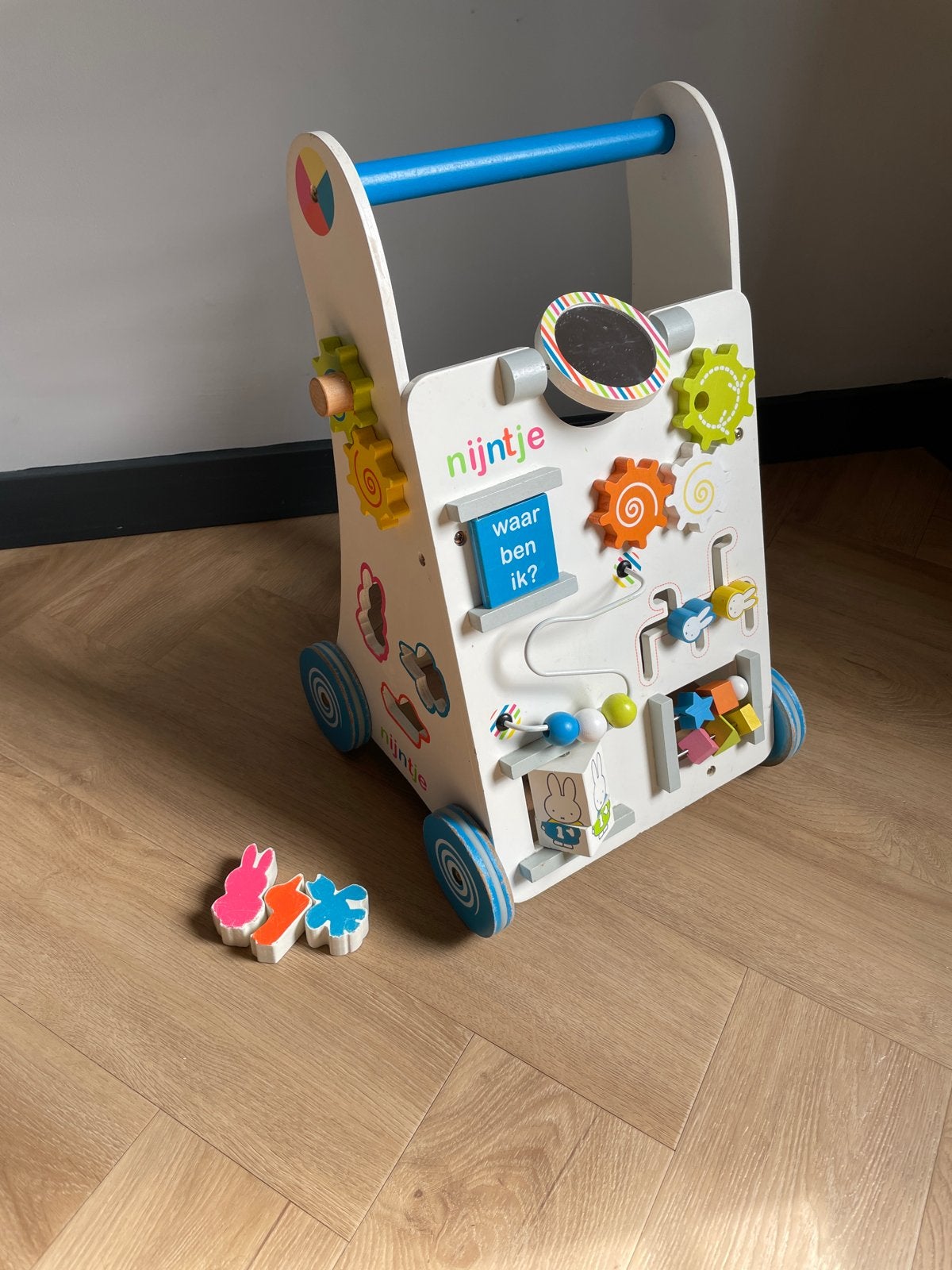Nijntje Houten Loopwagen, Kinderen en Baby's, Speelgoed | Babyspeelgoed, Ophalen, Gebruikt, Overige typen, Met wieltjes