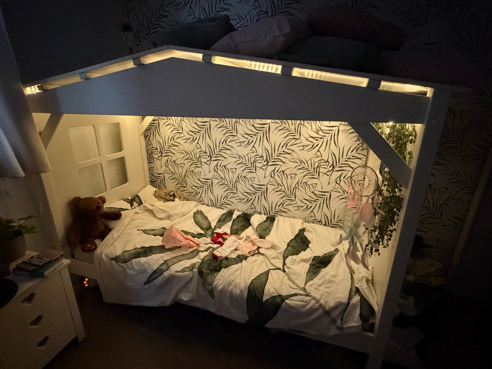 Beter Bed Pino huisbed 90x200 eenpersoonsbed wit, Ophalen, 90 cm, Eenpersoons, Wit