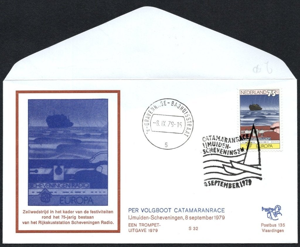 Catamaranrace IJmuiden - Scheveningen 1979, Postzegels en Munten, Brieven en Enveloppen | Nederland, Verzenden, Envelop