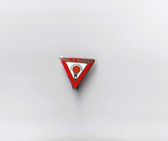 emaille brochespeld Veilig Rijden, Ophalen of Verzenden, Gebruikt, Overige onderwerpen, Speldje of Pin