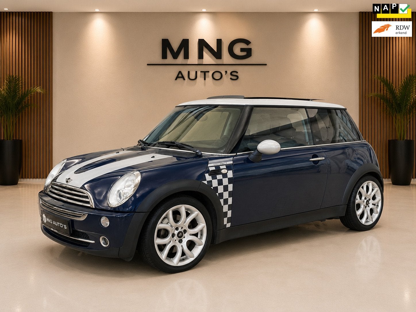Mini 3-Deurs 1.6 Cooper Checkmate|PANO|Automaat|Cruis|UNIEK!, Auto's, Mini, Traction-control, Gebruikt, 4 cilinders, Origineel Nederlands