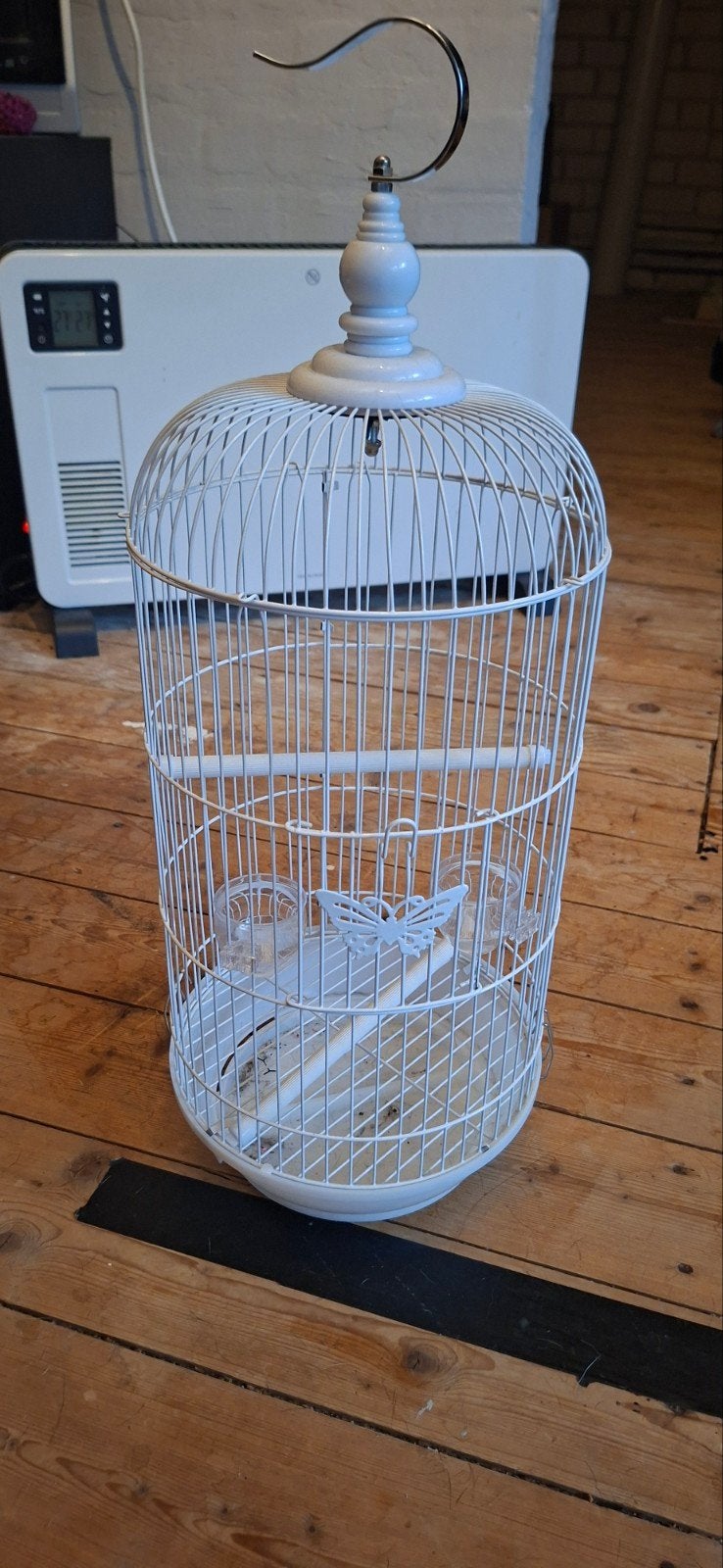 Witte vogelkooi voor vervoer, Dieren en Toebehoren, Ophalen, Metaal, Vogelkooi