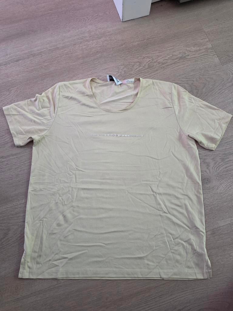 Beige shirt maat 42, Beige, Maat 42/44 (L), Ophalen of Verzenden, Korte mouw