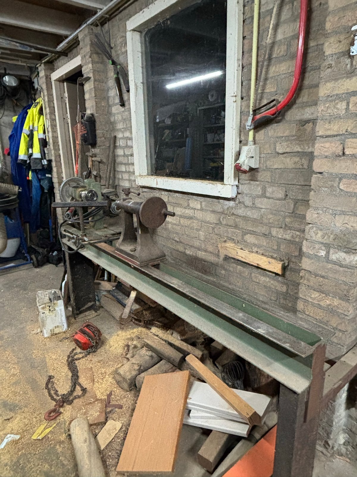 Zware professionele houtdraaibank 380V - 1.25m tussen center, Ophalen of Verzenden, Gebruikt, Houtdraaibank, 1000 mm of meer