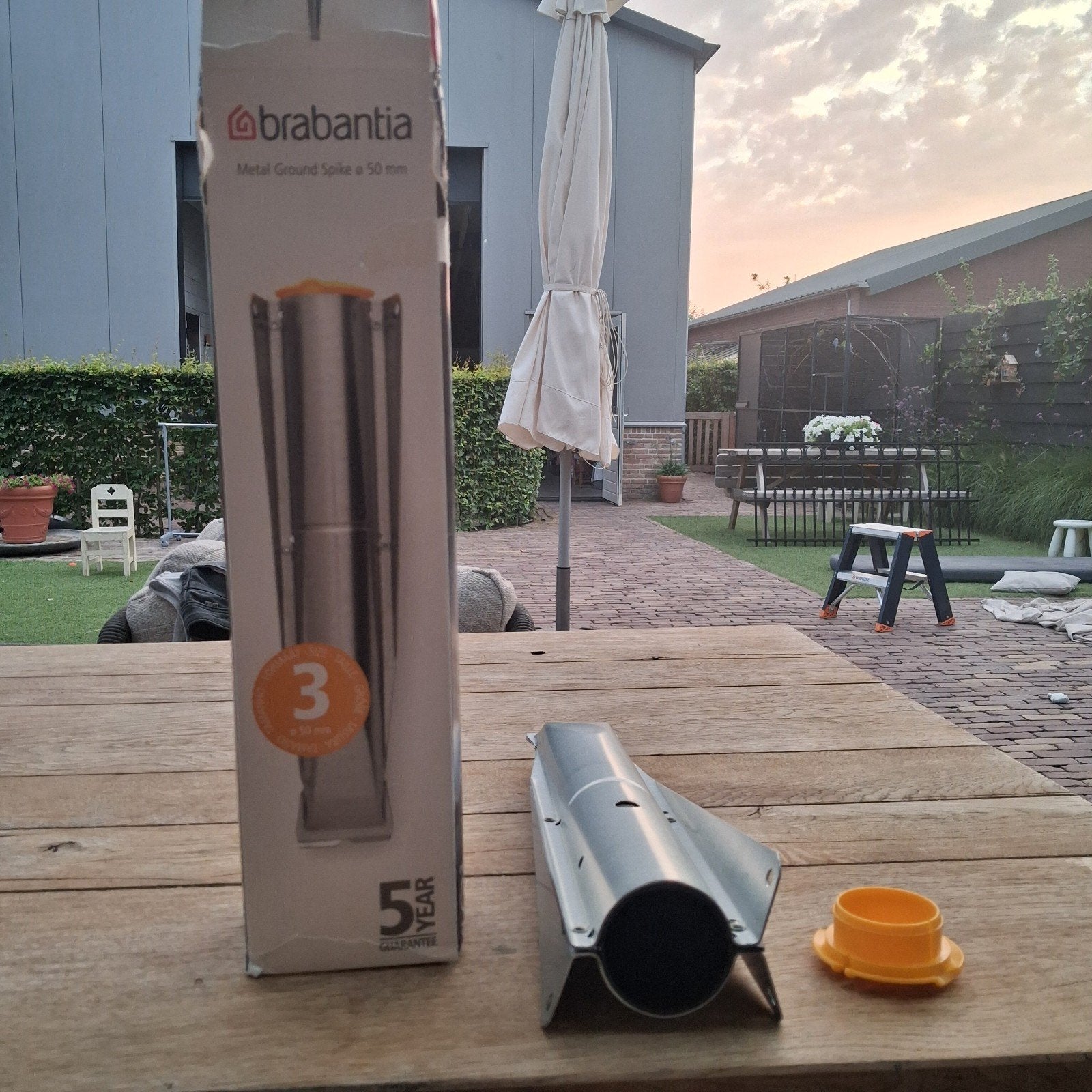 Brabantia Metalen Grondanker Ø 50 mm nieuw, Tuin en Terras, Ophalen of Verzenden, Nieuw