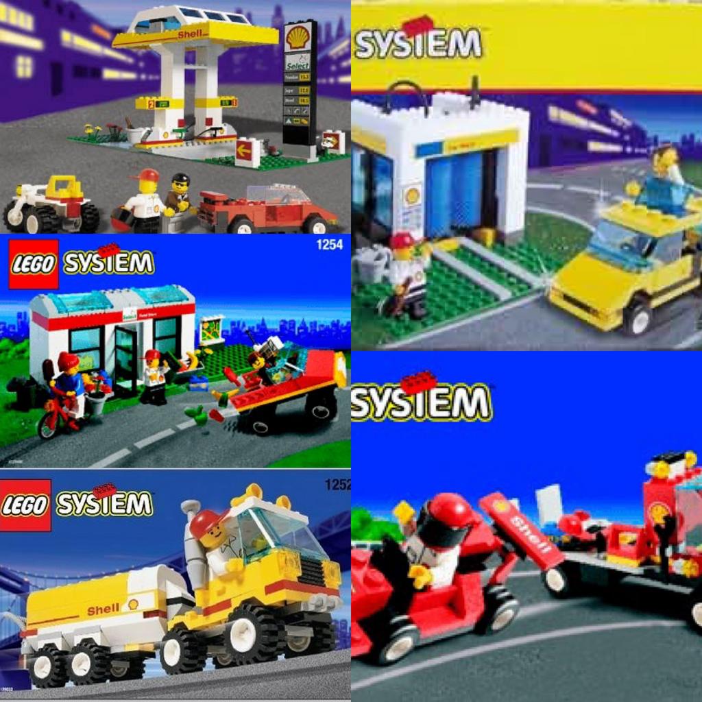 Lego System - 5x specials Shell - 1252 1253 1254 1255 1256, Kinderen en Baby's, Speelgoed | Duplo en Lego, Ophalen of Verzenden