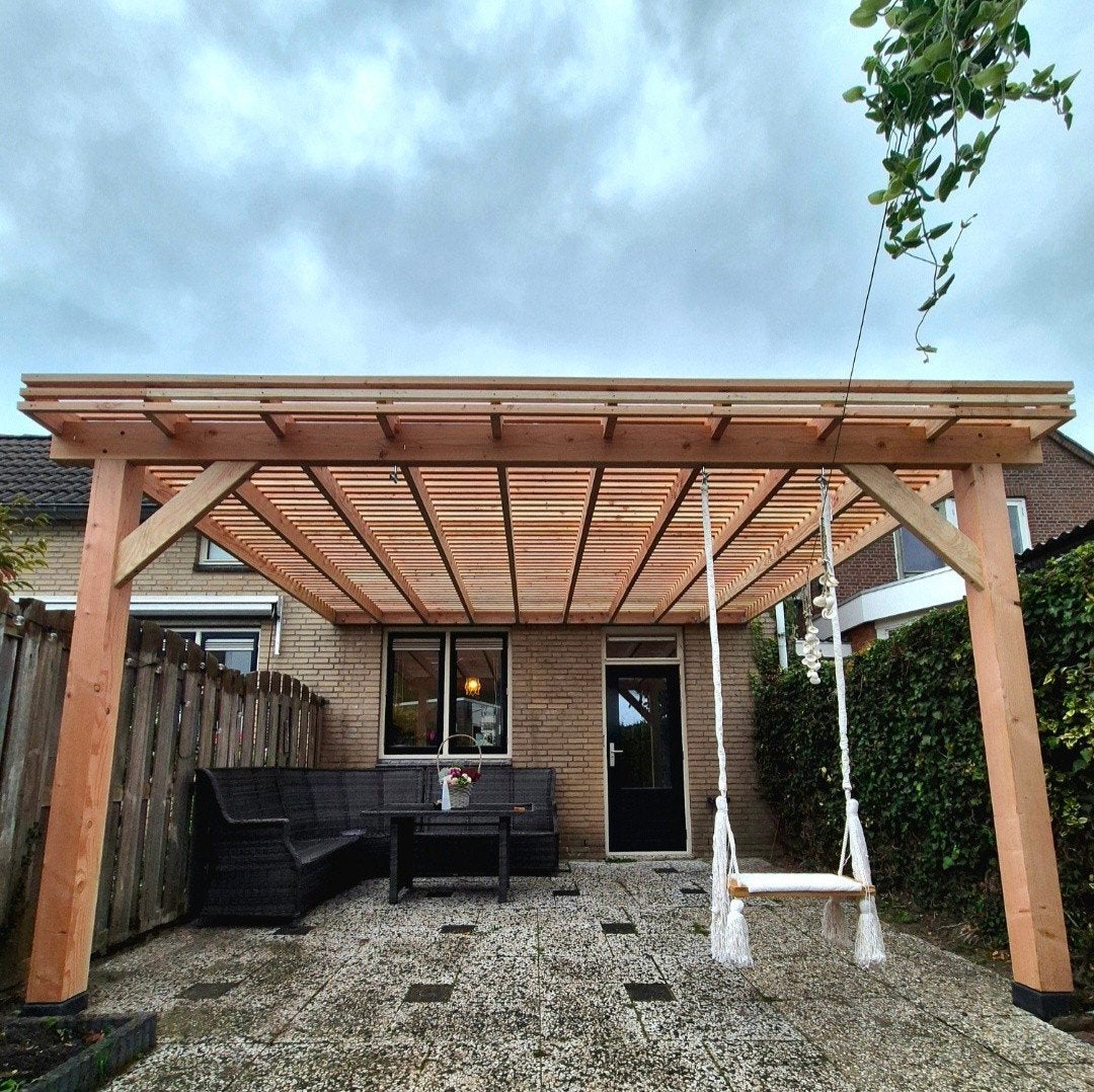 Houten Pergola met Lamellen Dak - Perfect voor uw Tuin, Tuin en Terras, Ophalen, Nieuw, Tuinpaviljoen