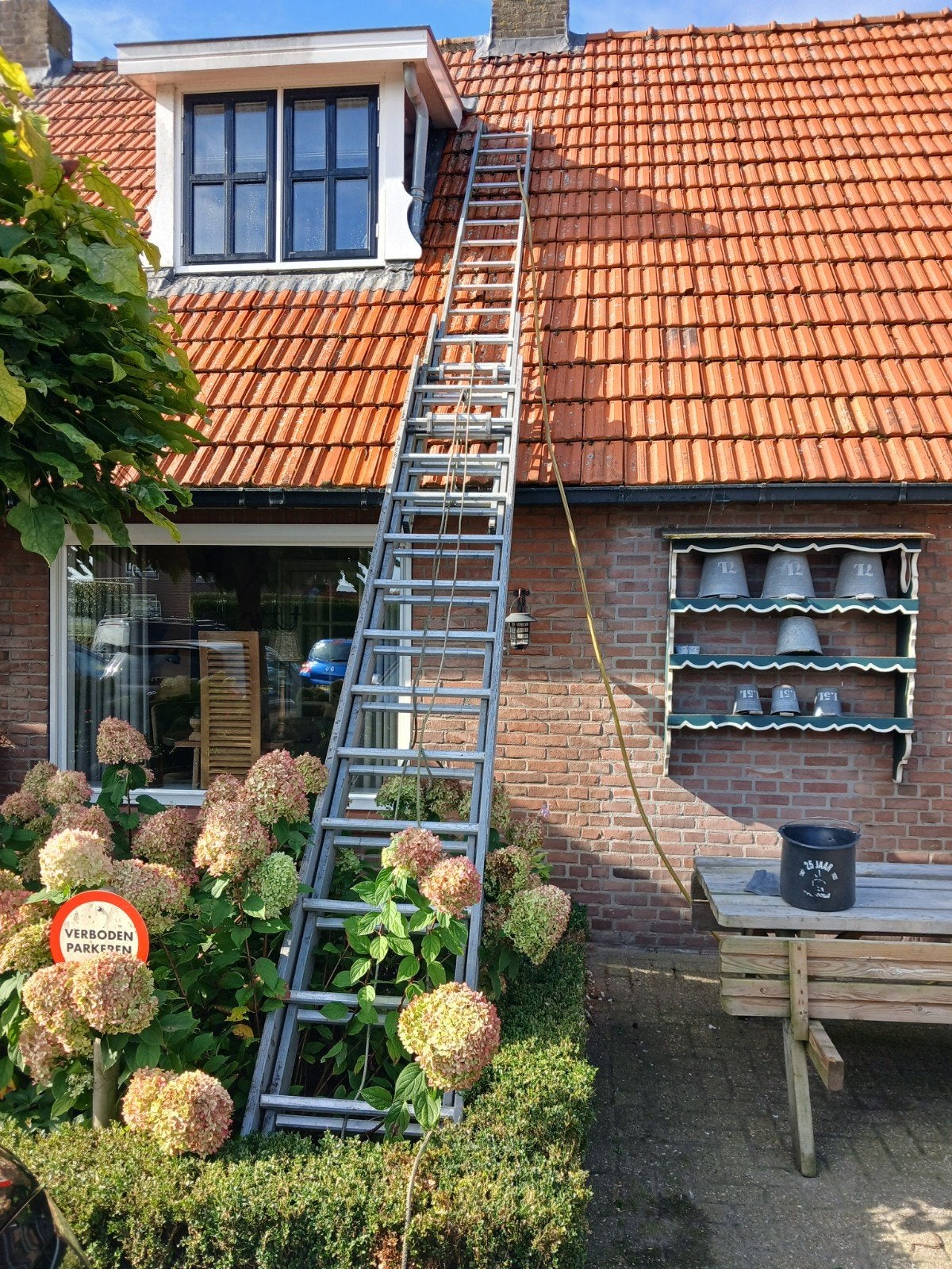 3 delige ladder, Ophalen, Gebruikt, Ladder, Opvouwbaar of Inschuifbaar