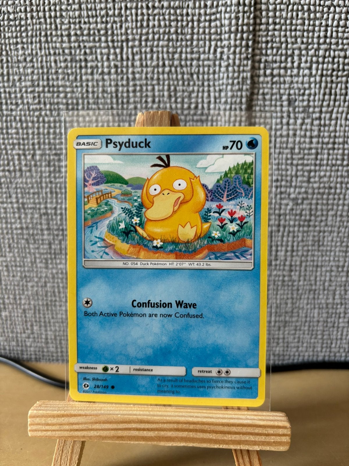 Psyduck pokemon kaart, Ophalen of Verzenden, Zo goed als nieuw, Losse kaart