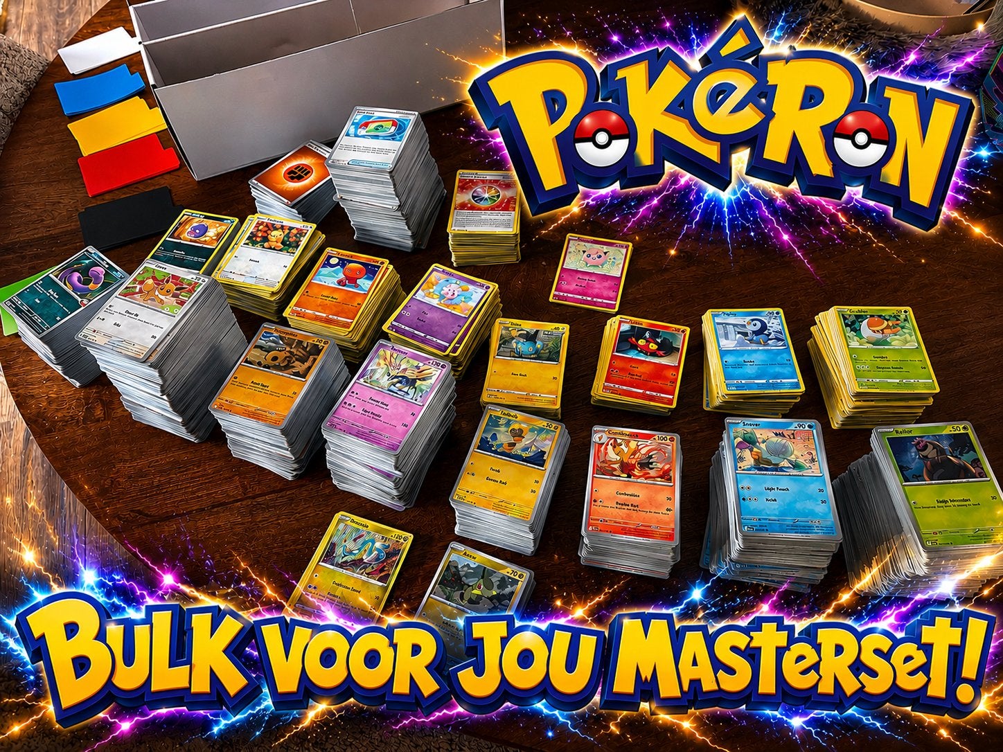 BULK Pokemon kaarten voor jou MASTERSET!, Ophalen of Verzenden, Gebruikt, Meerdere kaarten