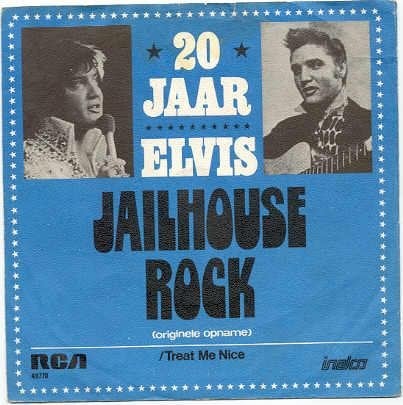 Elvis Presley- Jailhouse Rock 20 jaar Elvis, Cd's en Dvd's, 7 inch, Ophalen of Verzenden, Zo goed als nieuw, Beschermende buitenhoes