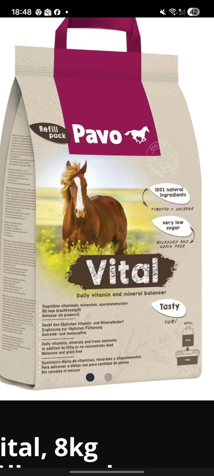 pavo vital 8kg navul nieu, Dieren en Toebehoren, Ophalen, Overige soorten