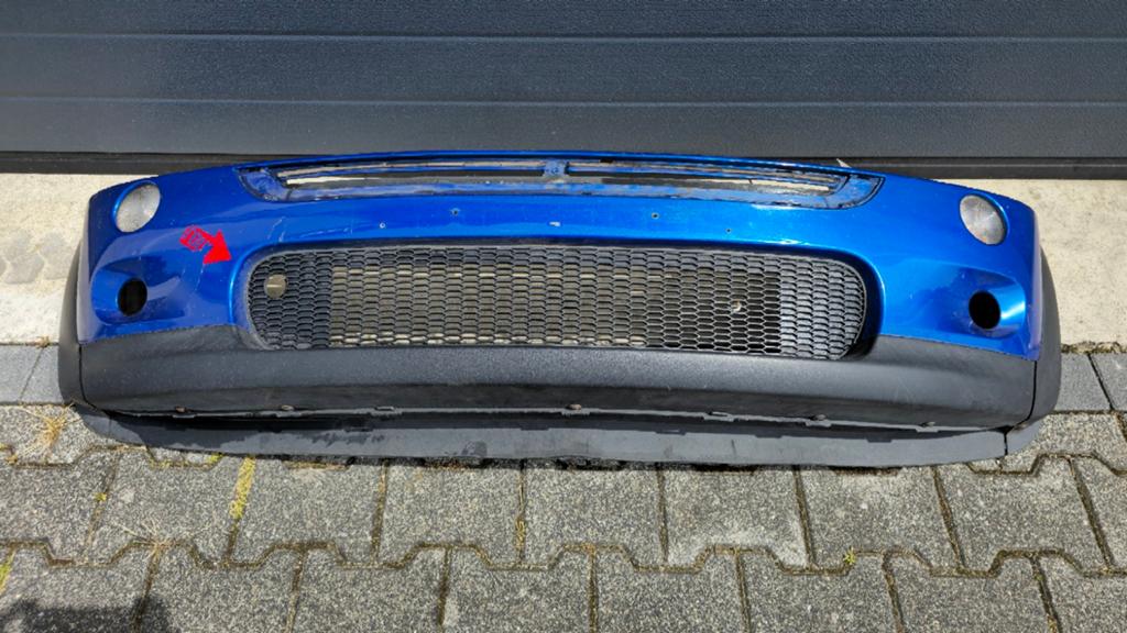 Voorbumper van een Mini Cooper R53 hyper blue metallic, Auto-onderdelen, Ophalen, Gebruikt, Voor, Mini
