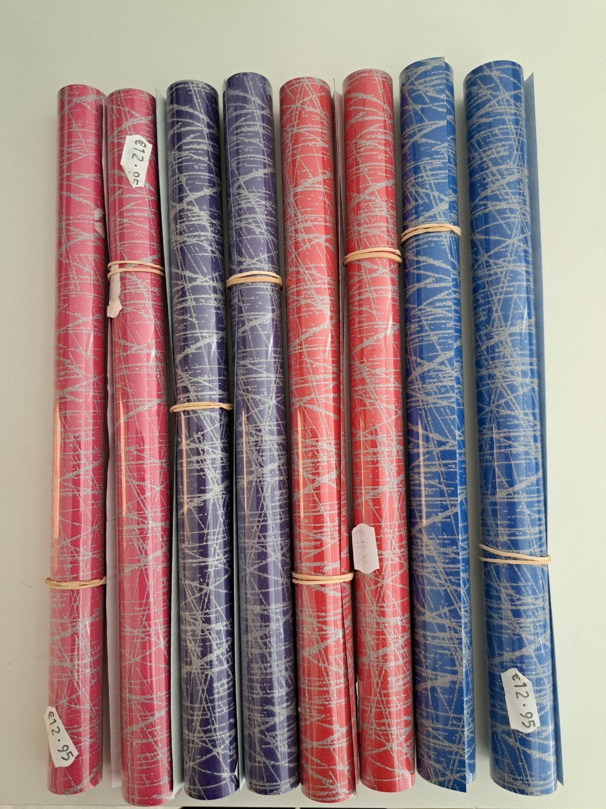 8 Rollen Glitter Flexfolie - Diverse Kleuren, Geschikt voor stof, Textiel, Nieuw, Meerkleurig