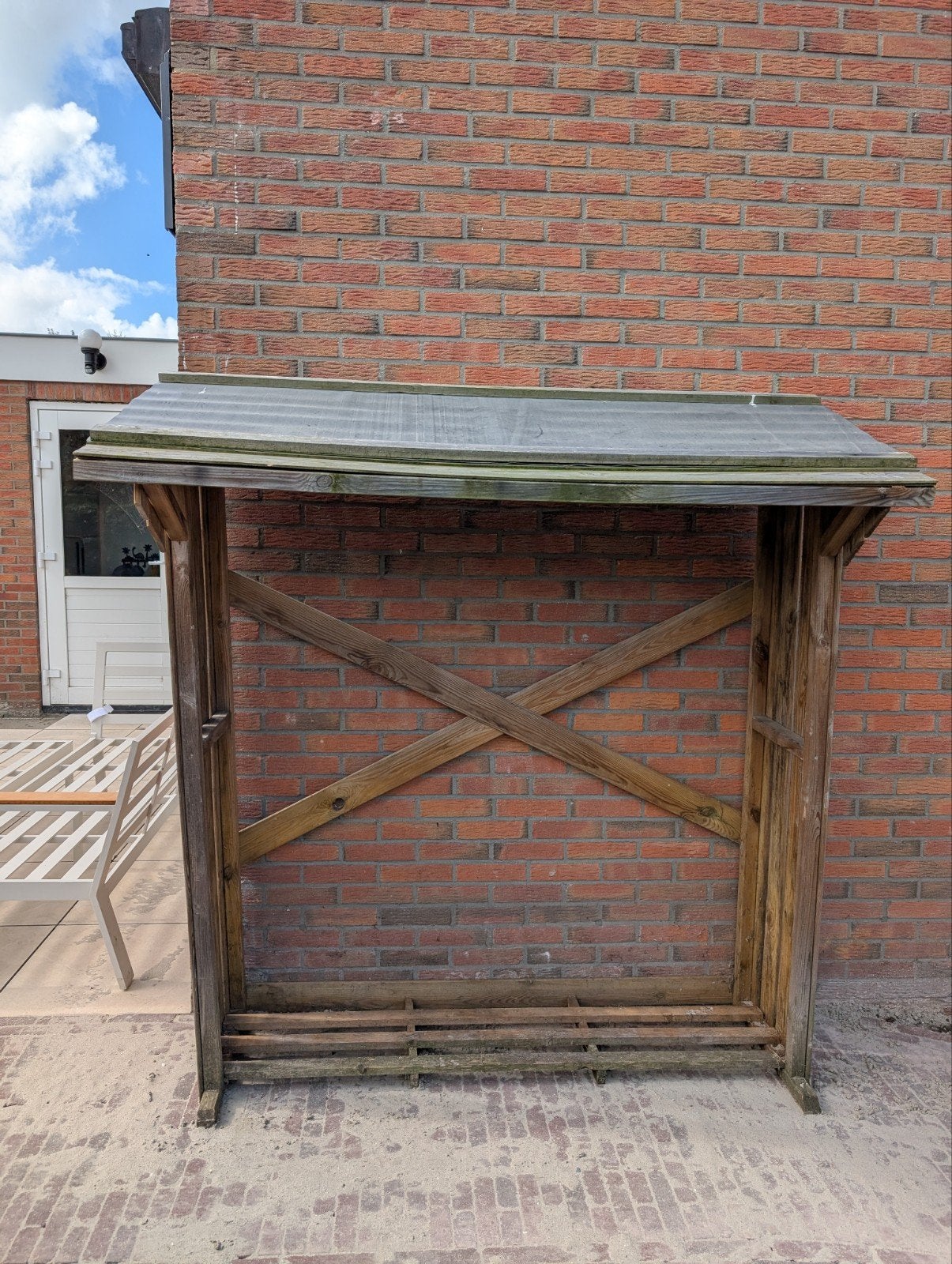 Houten open haardhout opslag, Tuin en Terras, Minder dan 3 m³, Ophalen, Overige houtsoorten, Blokken