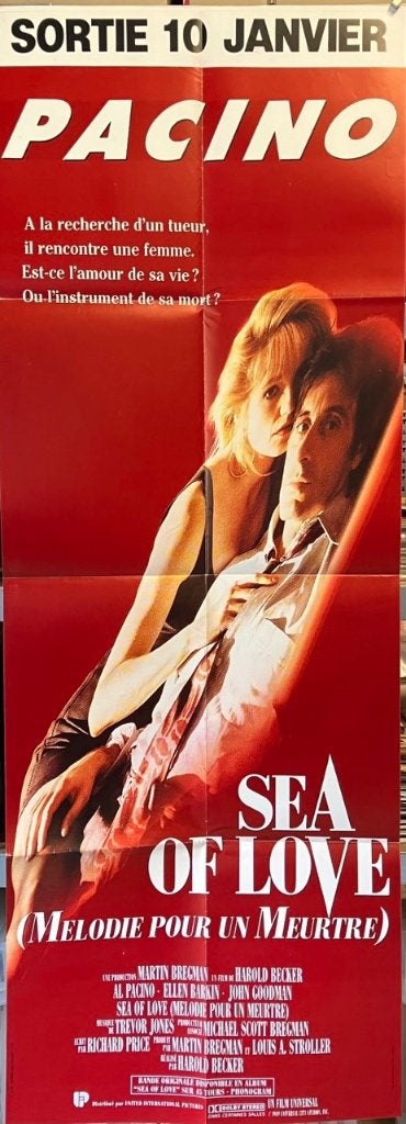 Sea of Love (1989) - Pacino - Originele filmposter, Ophalen of Verzenden, Gebruikt, A1 t/m A3, Film en Tv