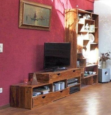 Sideboard massief hout sheesham TV-board variabele breedte, Ophalen of Verzenden, 25 tot 50 cm, Minder dan 100 cm