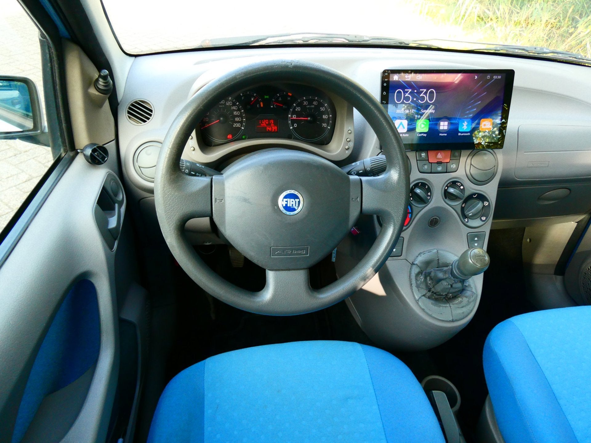 Fiat Panda 1.2i 2e eigenaar Schuifdak 112.000km NAP Hoge ins, Voorwielaandrijving, Stof, Gebruikt, Origineel Nederlands
