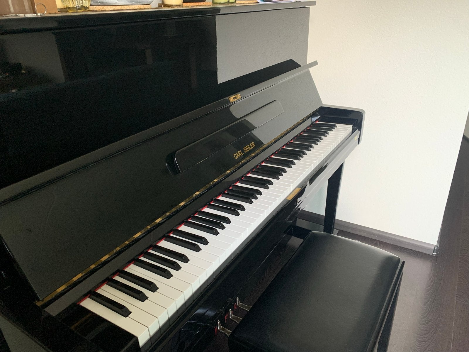 Carl Seiler Piano - Zwart Hoogglans, Ophalen, Gebruikt, Zwart, Piano