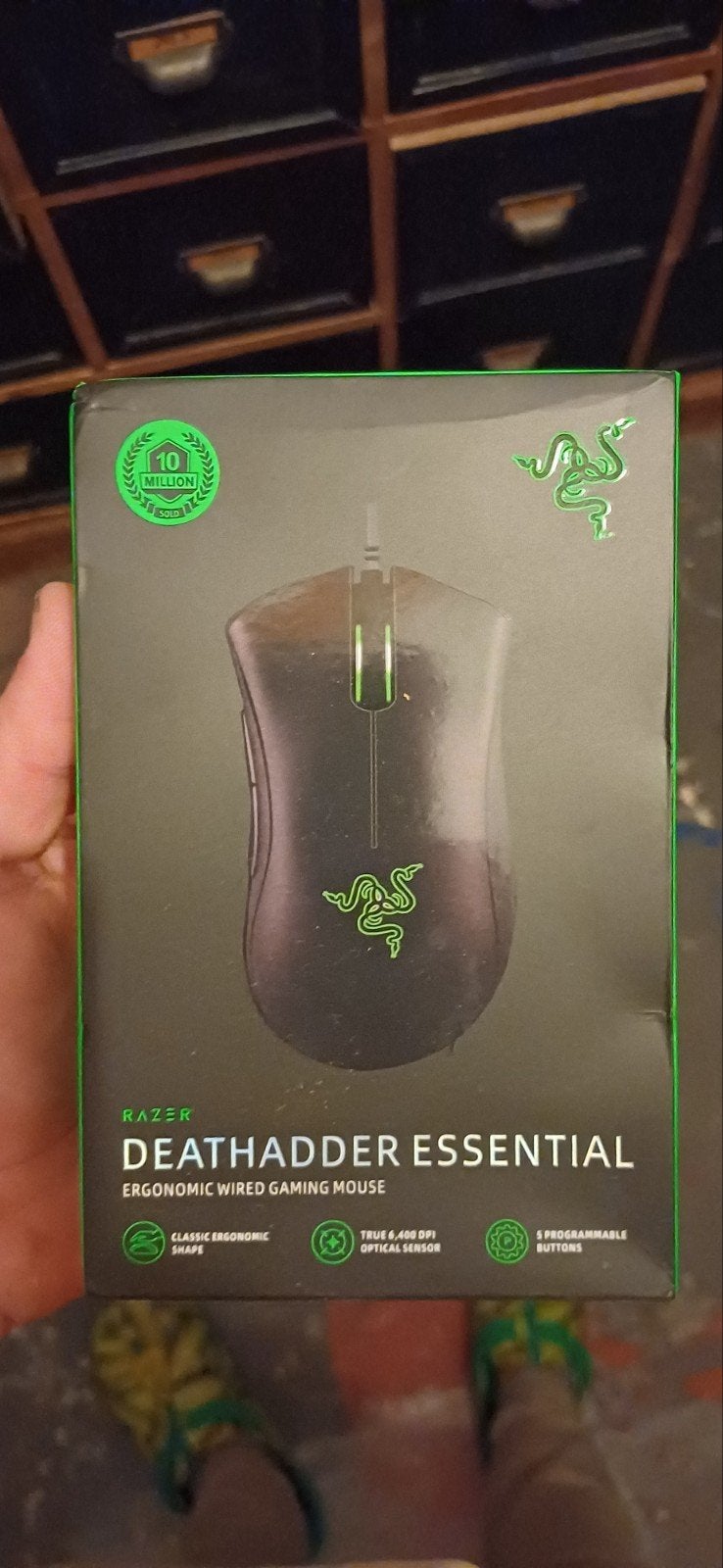 Razer DeathAdder Essential, Rechtshandig, Muis, Nieuw, Ergonomisch
