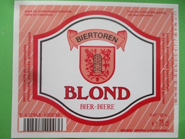 bieretiket Belgie 16-3 (C22) biertoren, Ophalen of Verzenden, Nieuw, Overige typen, Overige merken
