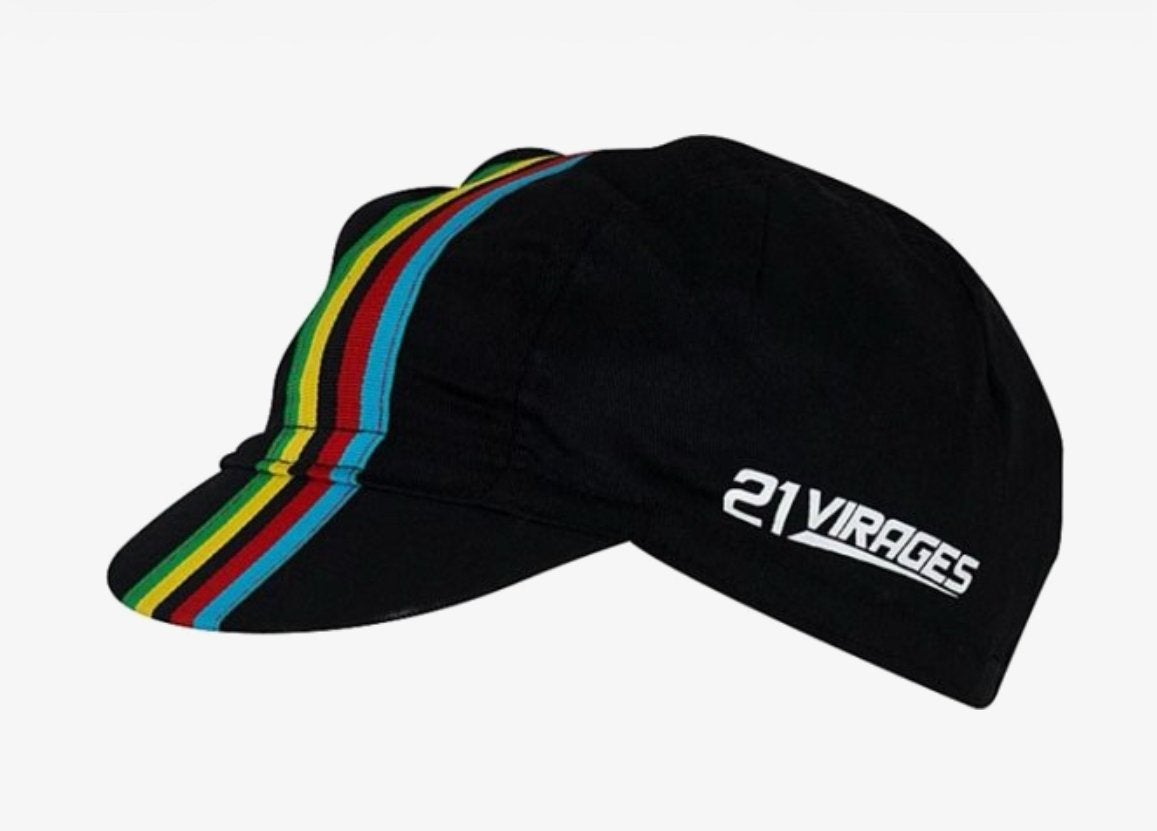 21Virages Koerspetje Zwart/Regenboog Wielerpetje, Ophalen of Verzenden, Nieuw, Overige maten, Heer of Dame