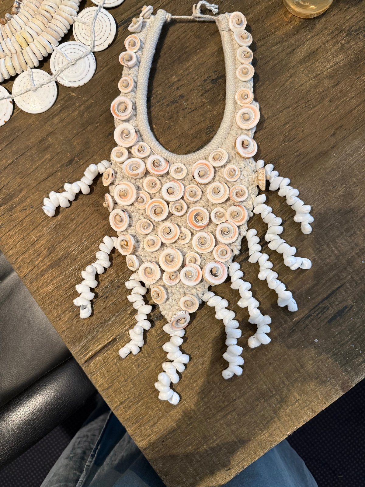 Unieke handgemaakte schelpenketting, Ophalen of Verzenden