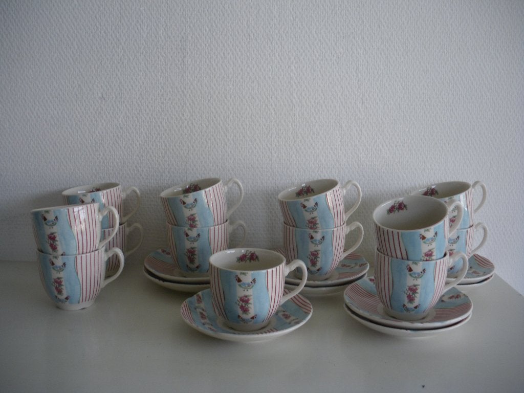 Johnson Bros Farmhouse Chic Silky Stripe servies, Huis en Inrichting, Ophalen of Verzenden, Zo goed als nieuw, Aardewerk, Bord(en)