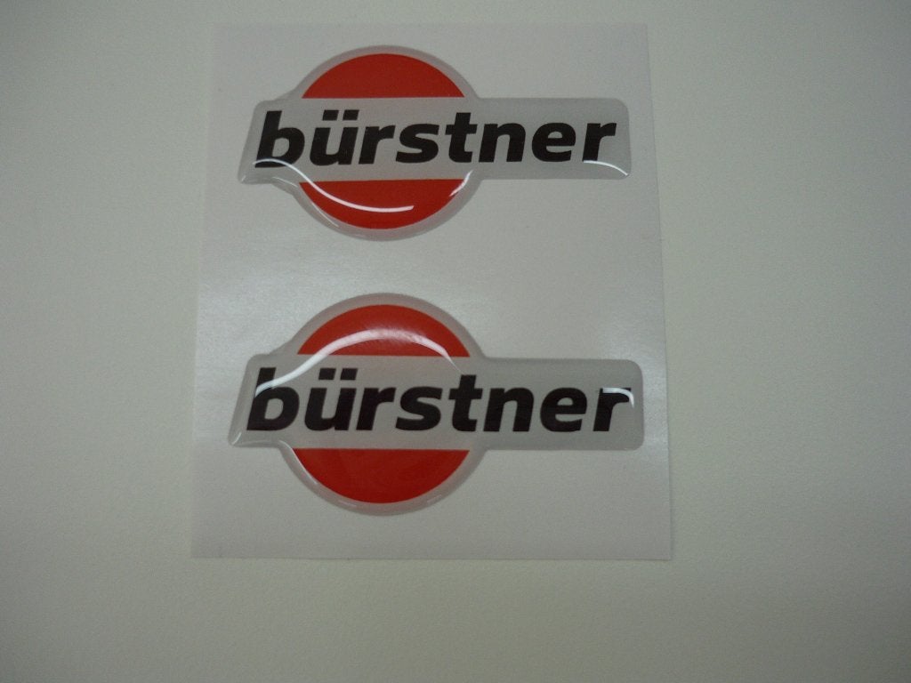 Burstner 3D Caravan en camper 2x Sticker 3D,Epoxy 55mm x30mm, Verzenden, Nieuw, Overige typen