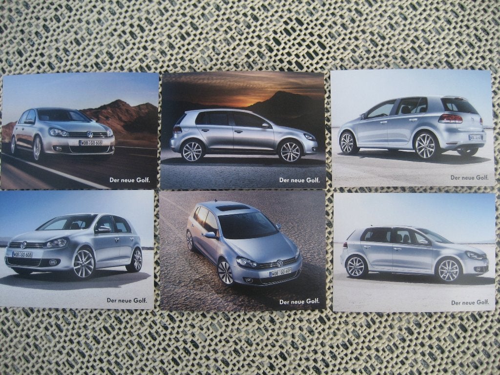 10 ansichtkaarten van de Volkswagen Golf 6 (2008), Ophalen of Verzenden, Nieuw, Volkswagen