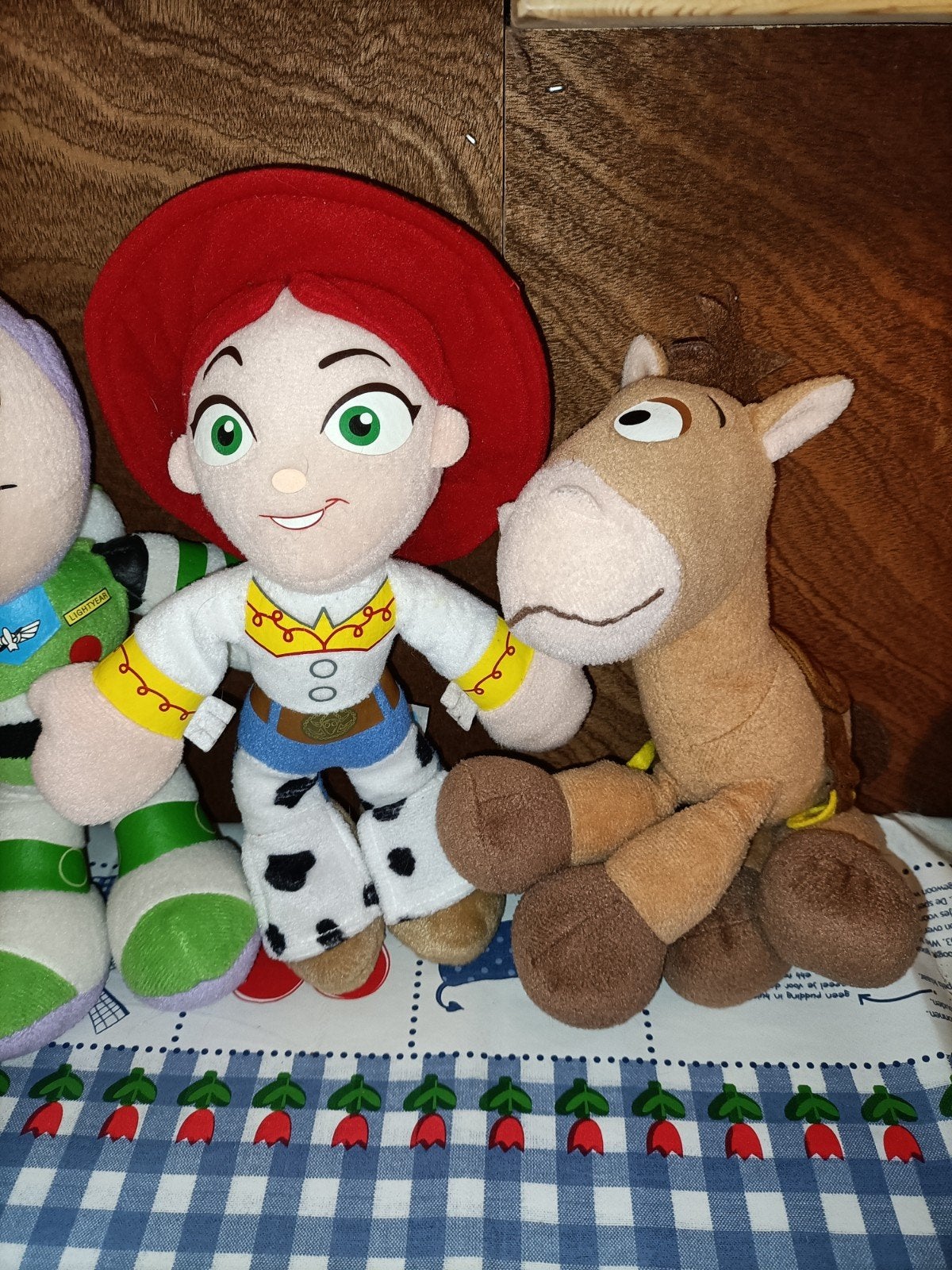 Toy Story knuffels Woody, Jessie, Buzz en Bullebeest, Ophalen of Verzenden, Zo goed als nieuw, Overige typen