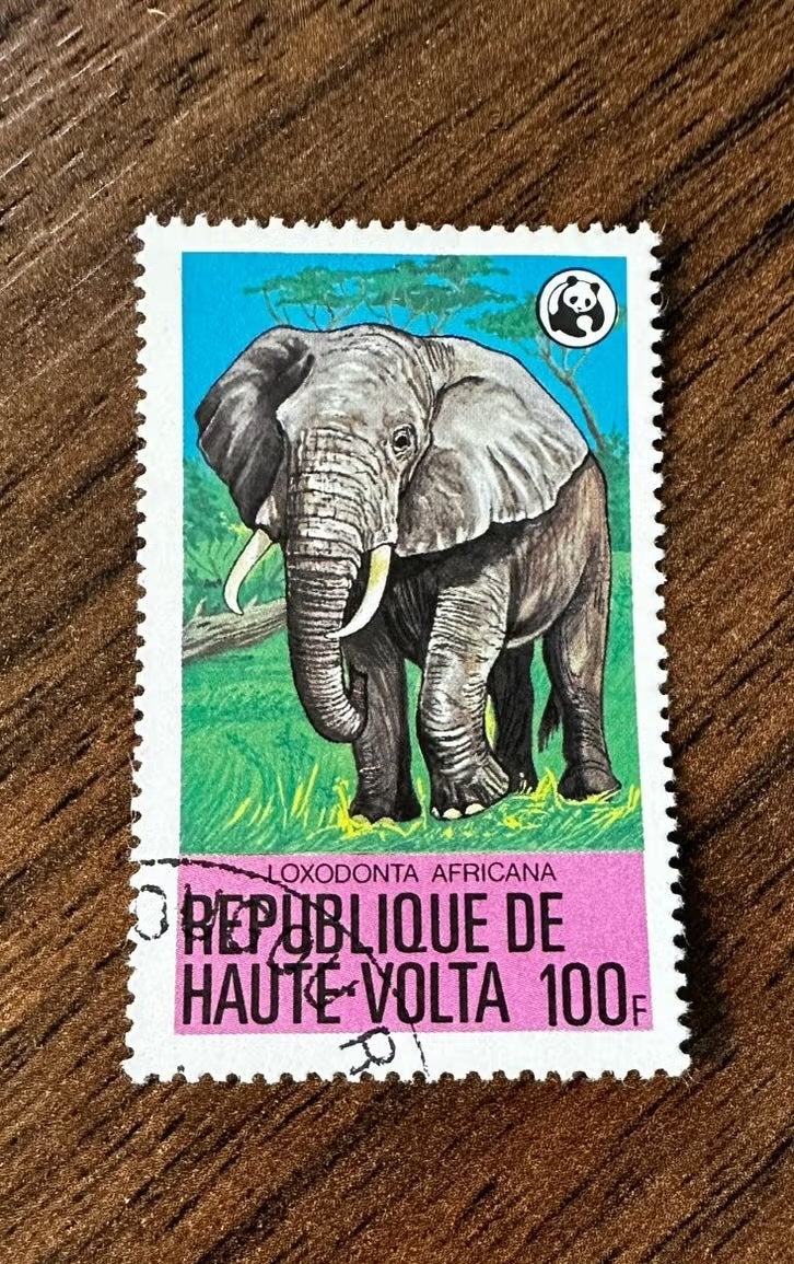 Opper-Volta 1979 olifant dieren gestempeld, Ophalen of Verzenden, Overige landen, Gestempeld