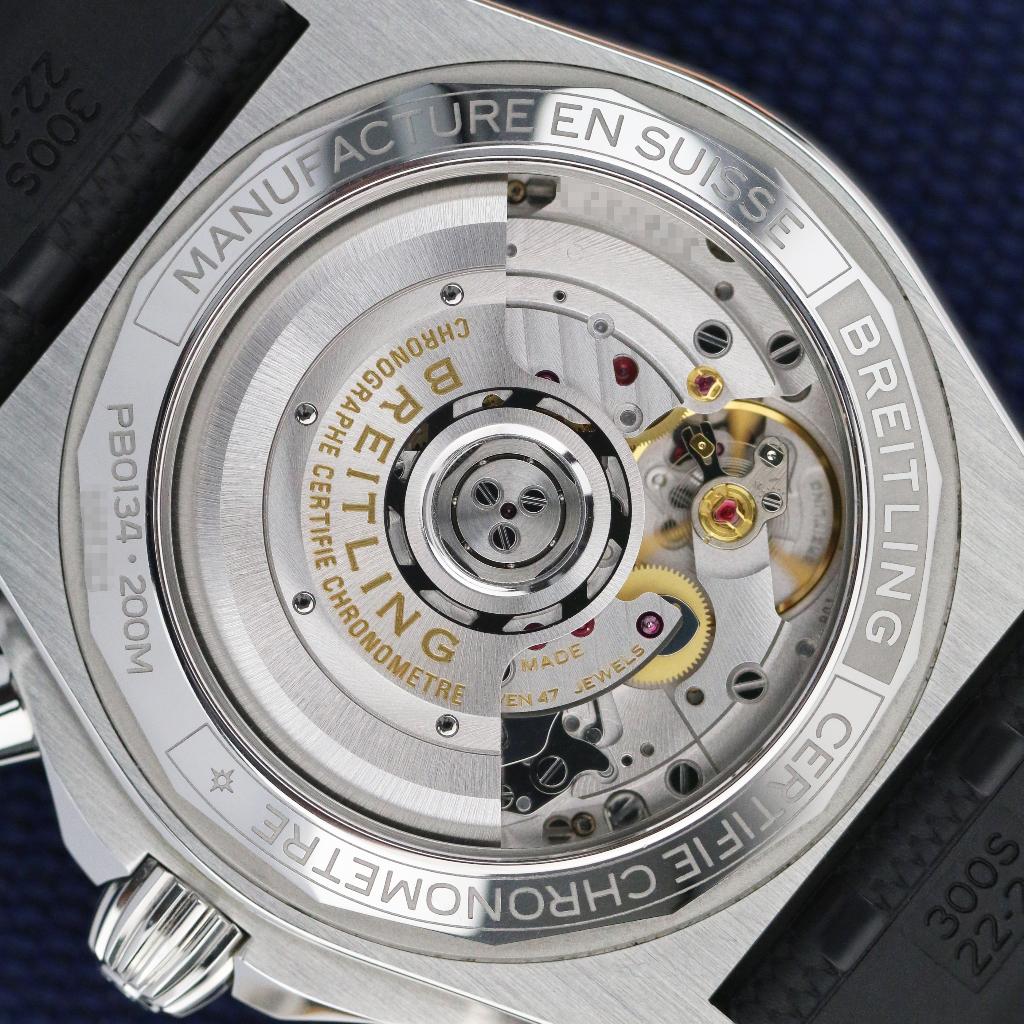Breitling Chronomat Platinum Ice Blue 42 (Zeer goed/ 2022), Staal, Breitling, Polshorloge, Kunststof