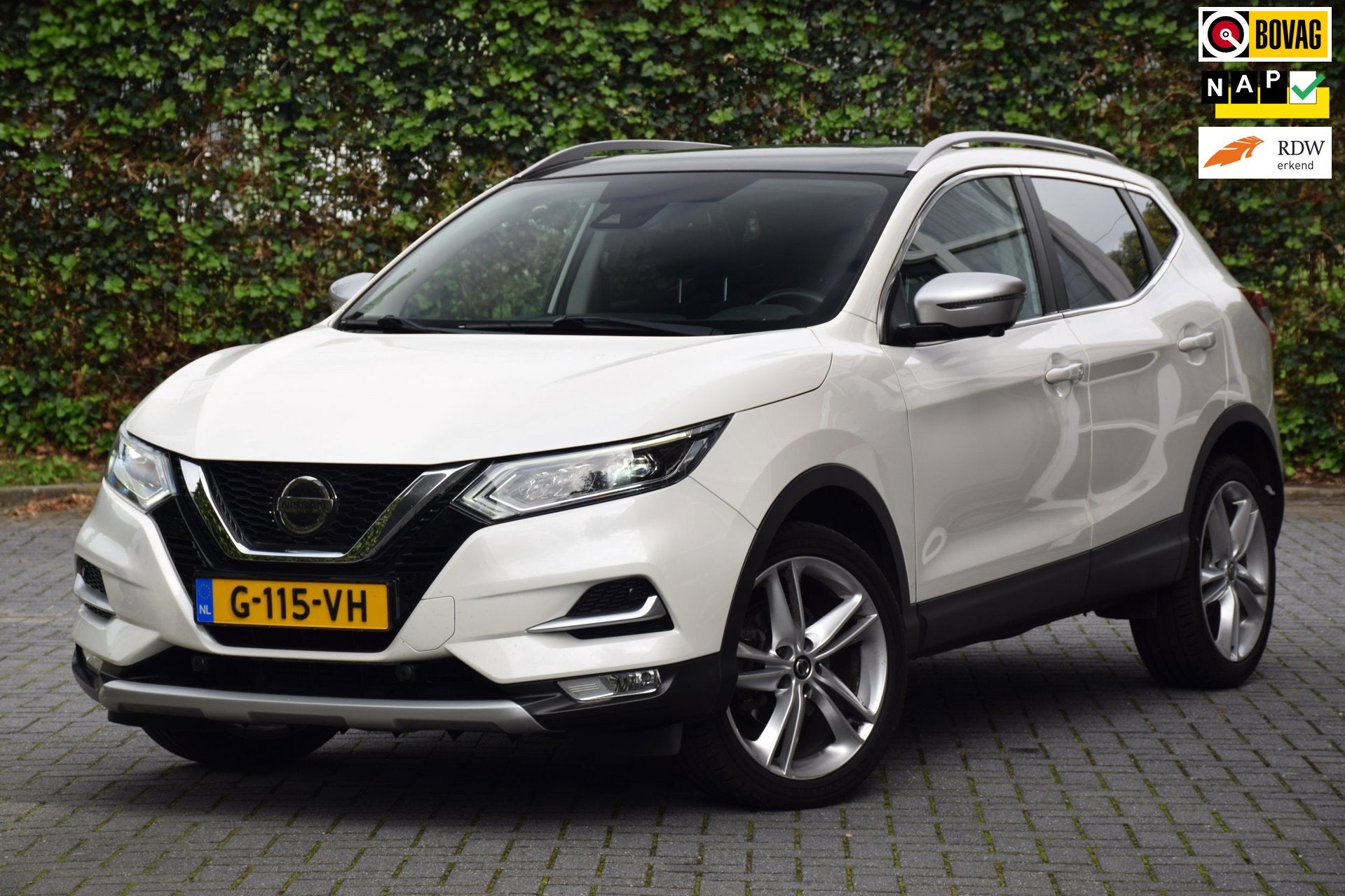 Nissan Qashqai 1.3 DIG-T N-Motion/Goed onderhouden/LED/Carpl, Dealer onderhouden, 4 cilinders, Wit, Origineel Nederlands