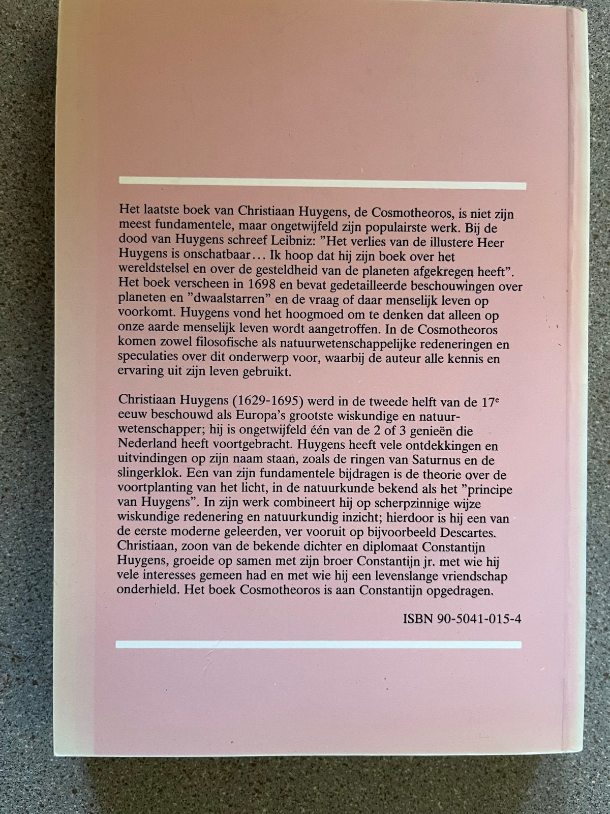 Cosmotheoros - Christiaan Huygens (Epsilon Uitgaven), Ophalen of Verzenden, Zo goed als nieuw, Natuurwetenschap