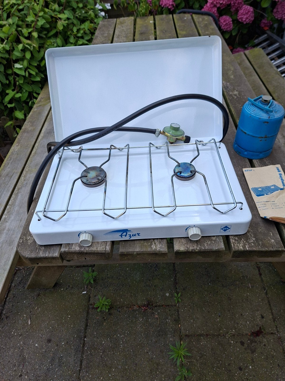 Gasstel Azur voor camping of boot - Zo goed als nieuw, Ophalen of Verzenden