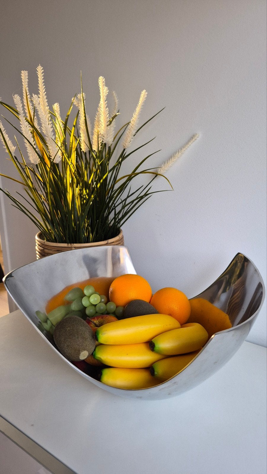 Superleuke, moderne fruitschaal, Ophalen of Verzenden, Zo goed als nieuw, Rond, Glas
