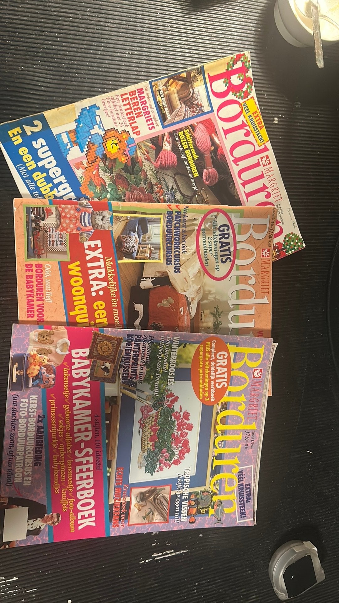 3 boekjes boduren van de Magriet, Hobby en Vrije tijd, Borduren en Borduurmachines, Ophalen of Verzenden, Zo goed als nieuw, Patroon