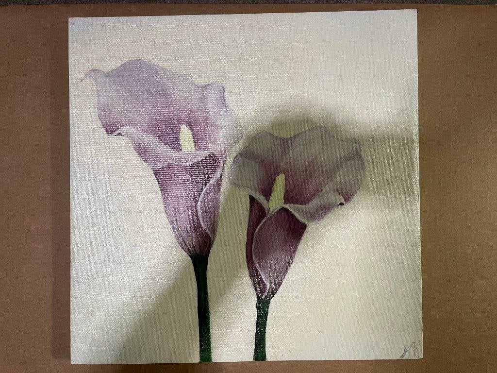 Schilderij Tulip, Ophalen, Acrylverf, Bloemen