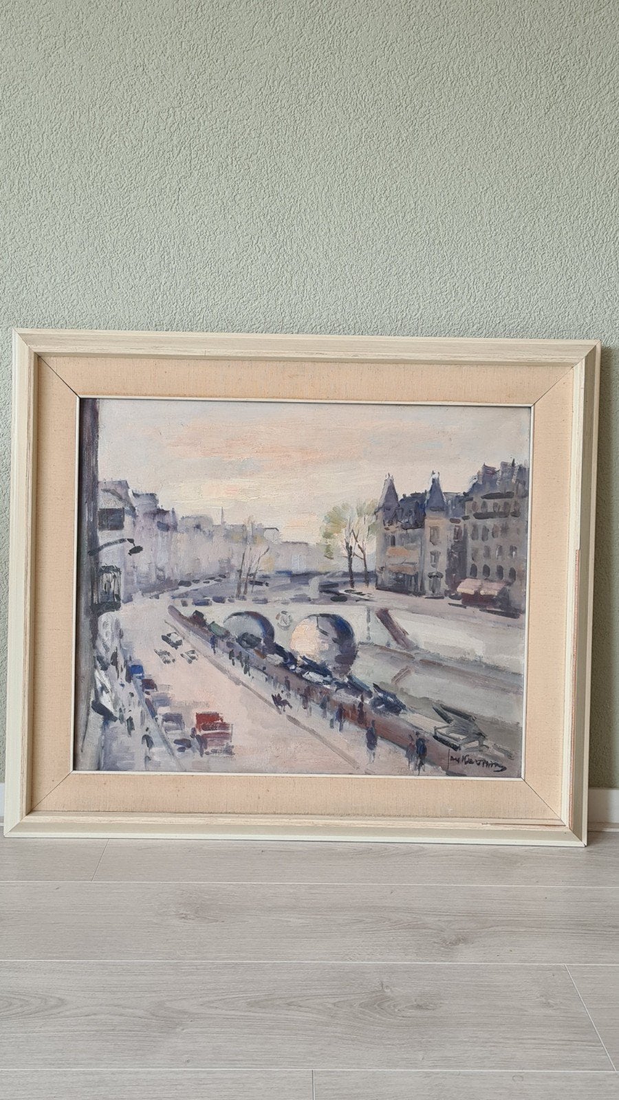 Jan Korthals - Parijs (Olieverf op doek), Doek, Impressionistisch, Ophalen of Verzenden, Olieverf