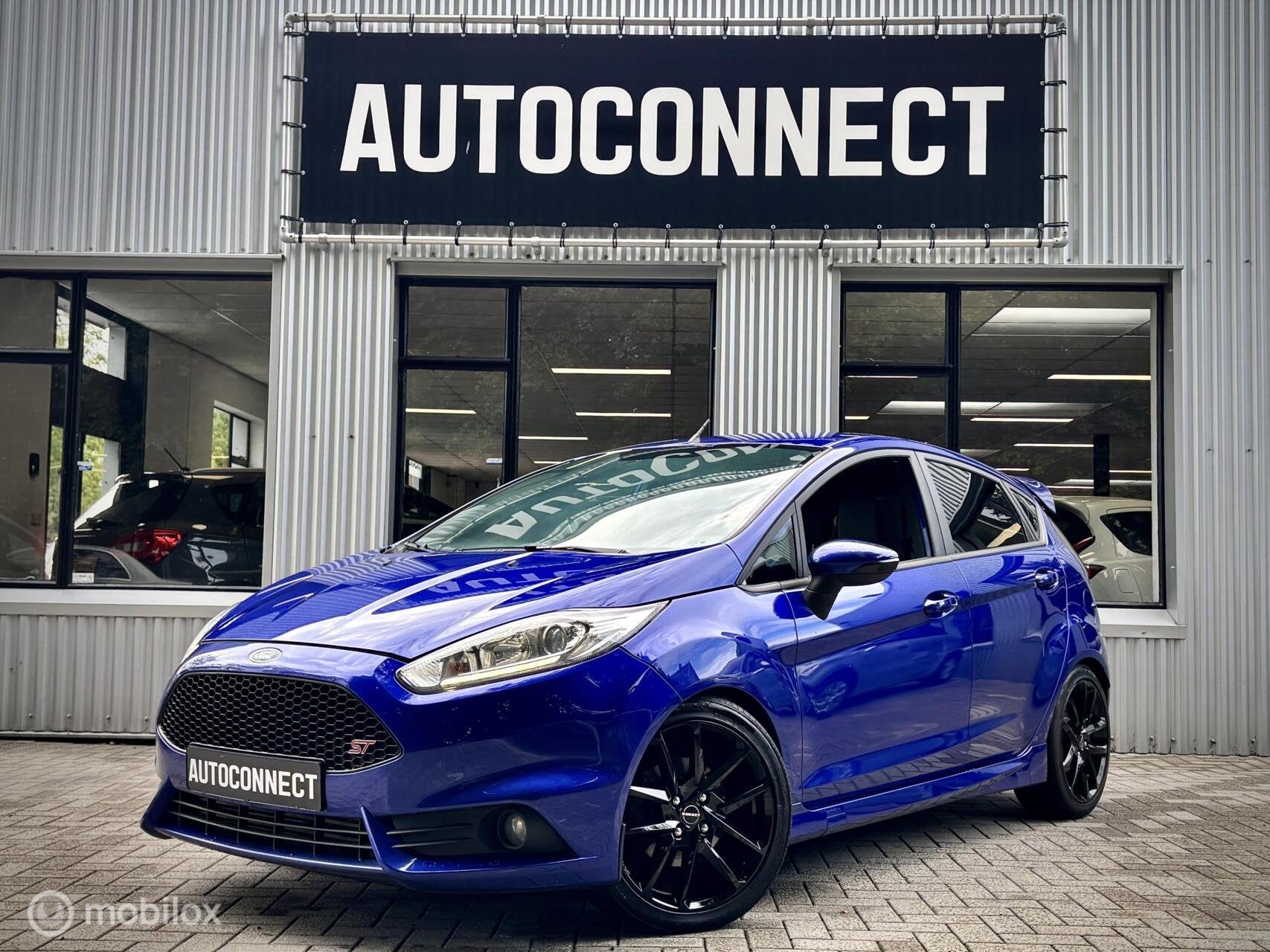 Ford Fiesta 1.6 ST. 183 PK, 5 DEURS, AIRCO, Auto's, Voorwielaandrijving, Gebruikt, 4 cilinders, Blauw
