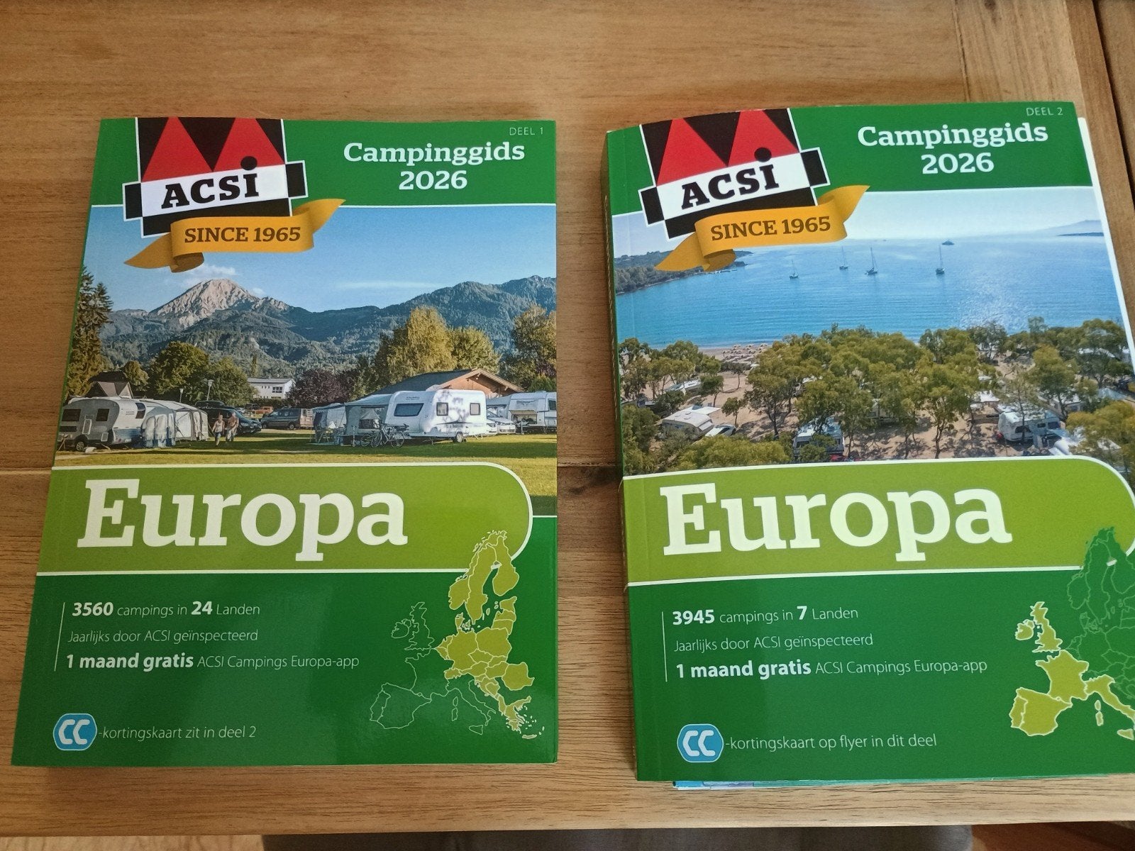 ACSI Campinggids Europa 2026 - Deel 1 & 2 incl kortingskaart, Europa, Nieuw, Campinggids, Ophalen