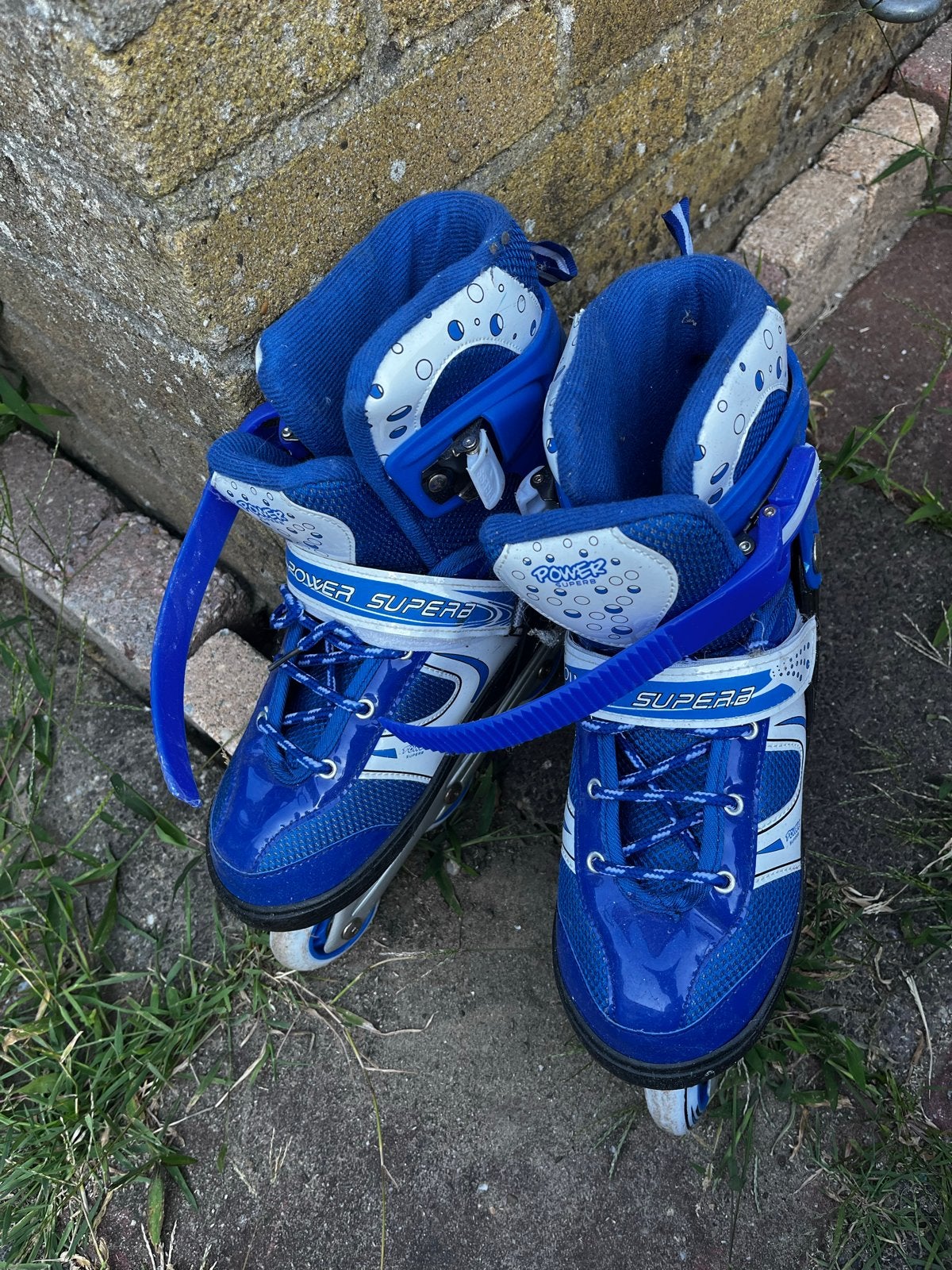 Blauwe verstelbare inline skates voor kinderen, Ophalen, Kinderen, Inline skates 4 wielen, Verstelbaar