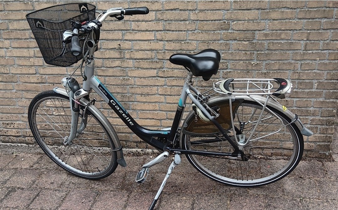 Gazelle damesfiets, Fietsen en Brommers, Fietsen | Dames | Damesfietsen, Ophalen, Gebruikt, Velgrem, Versnellingen