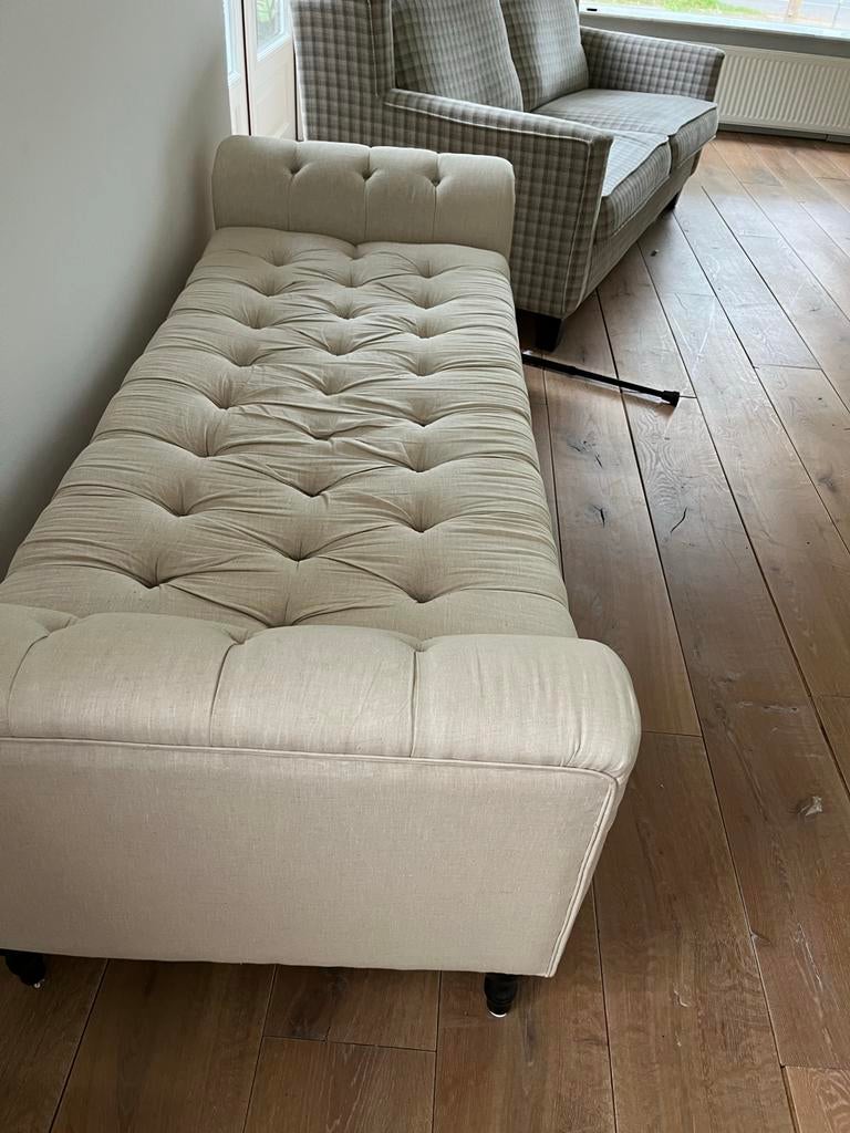 Divan/daybed met lichte bekleding in goede staat, Huis en Inrichting, Banken | Sofa's en Chaises Longues, Ophalen, Gebruikt, Eenpersoons