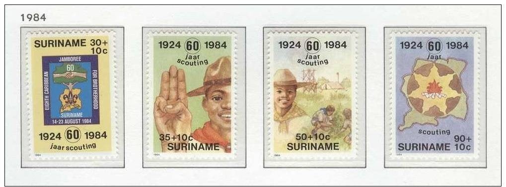 Suriname 1984 - ZB 412-415  - Padvinderij Scouting, Postzegels en Munten, Ophalen of Verzenden, Postfris
