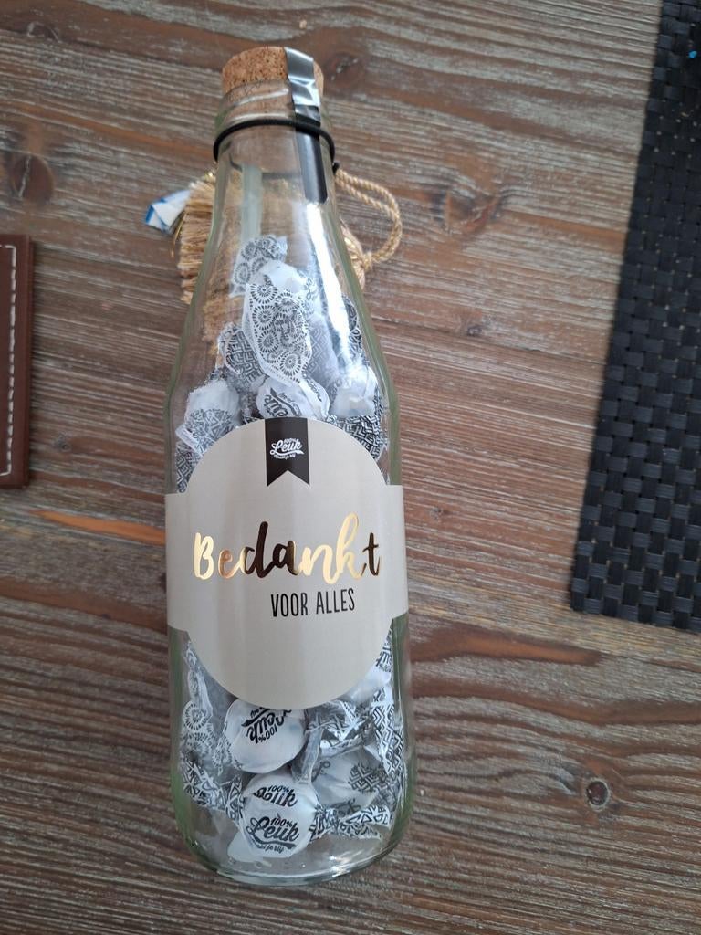 Bedankt fles, Ophalen of Verzenden, Nieuw