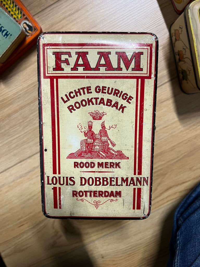 Faam dobbelmann tabaksblik, Ophalen of Verzenden, Zo goed als nieuw, Overige