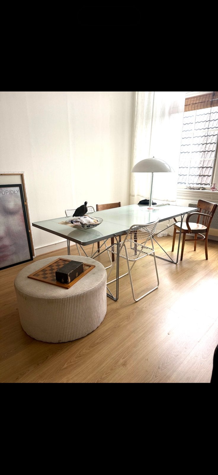 Niels Gammelgaard Moment eettafel - IKEA designklassieker, Huis en Inrichting, Ophalen, Gebruikt, 50 tot 100 cm, Glas