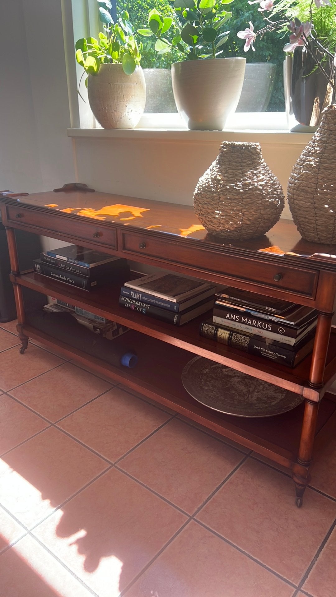 Sidetable in klassieke uitvoering op wieltjes, Ophalen, Gebruikt, Klassieke Franse vintagestijl, 150 tot 200 cm